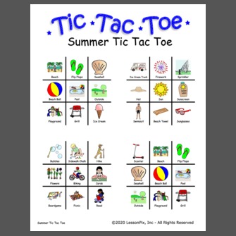 Summer Tic Tac Toe